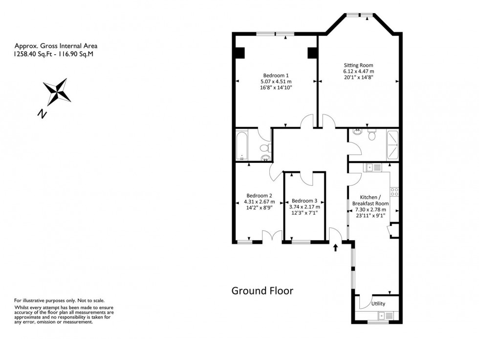 Floorplan for Downleaze, Sneyd Park, Bristol, BS9