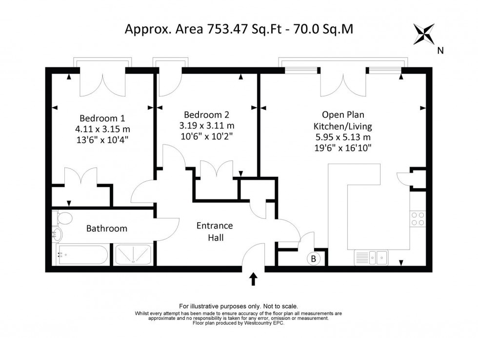 Floorplan for Miles Road, Clifton, Bristol