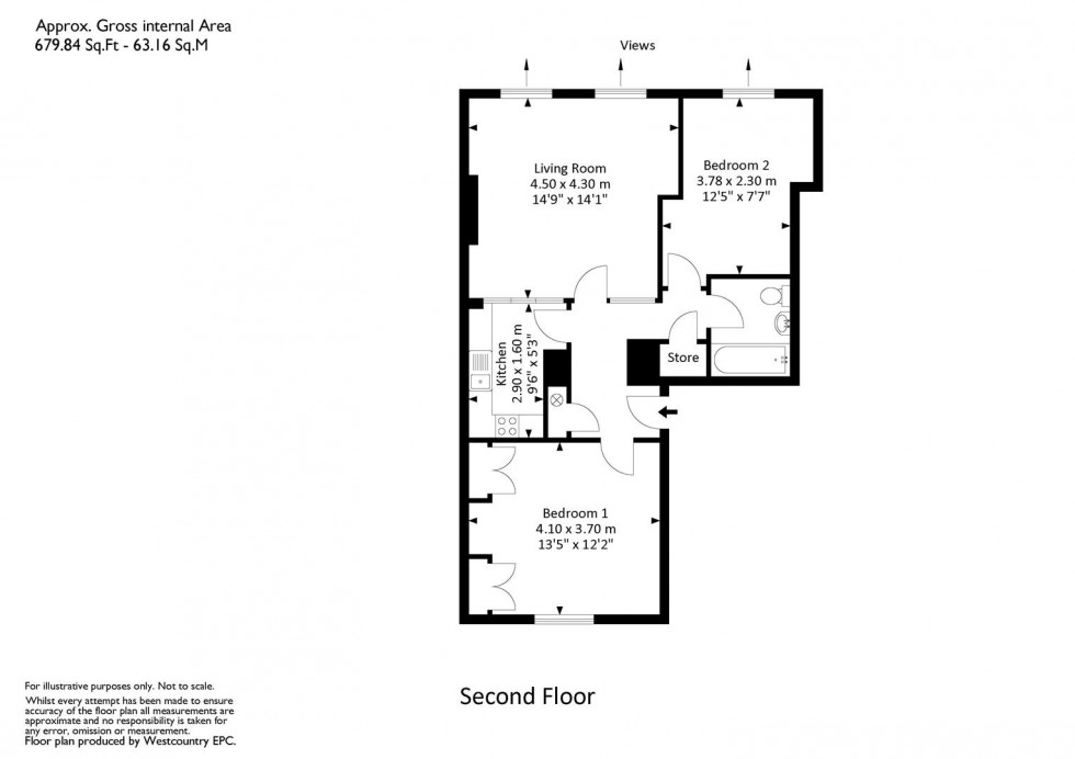 Floorplan for Caledonia Place, Clifton, Bristol