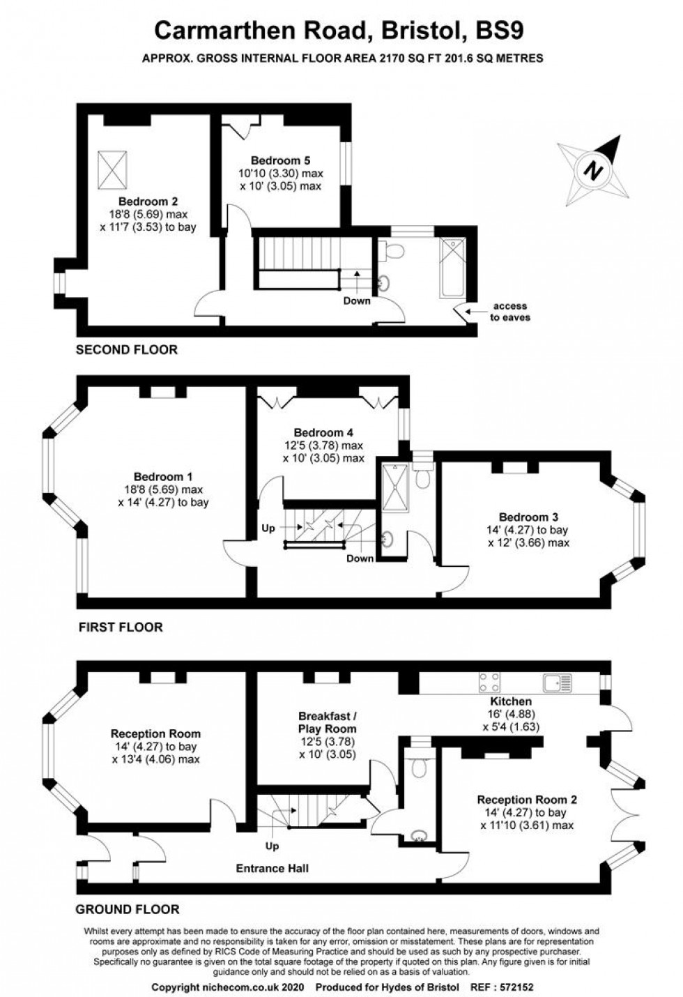 Floorplan for Carmarthen Road, Henleaze, Bristol