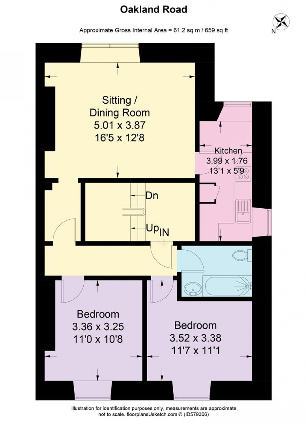 Floorplan for Oakland Road, Redland, Bristol