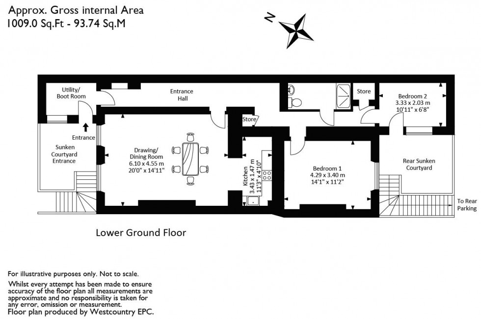 Floorplan for Worcester Terrace, Bristol