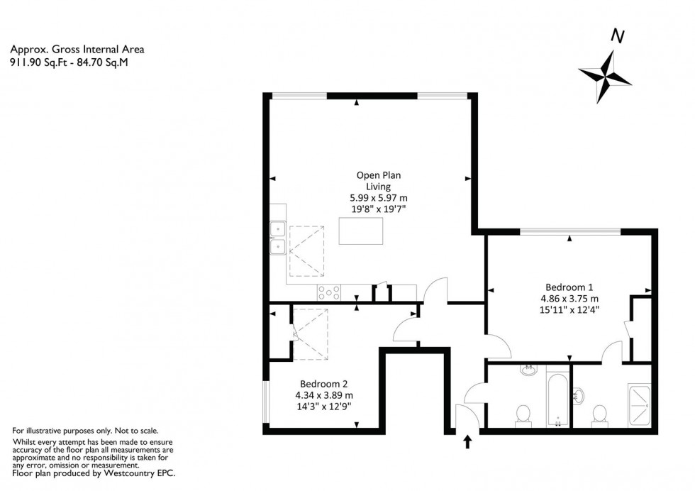 Floorplan for 1 Percival Road, Bristol