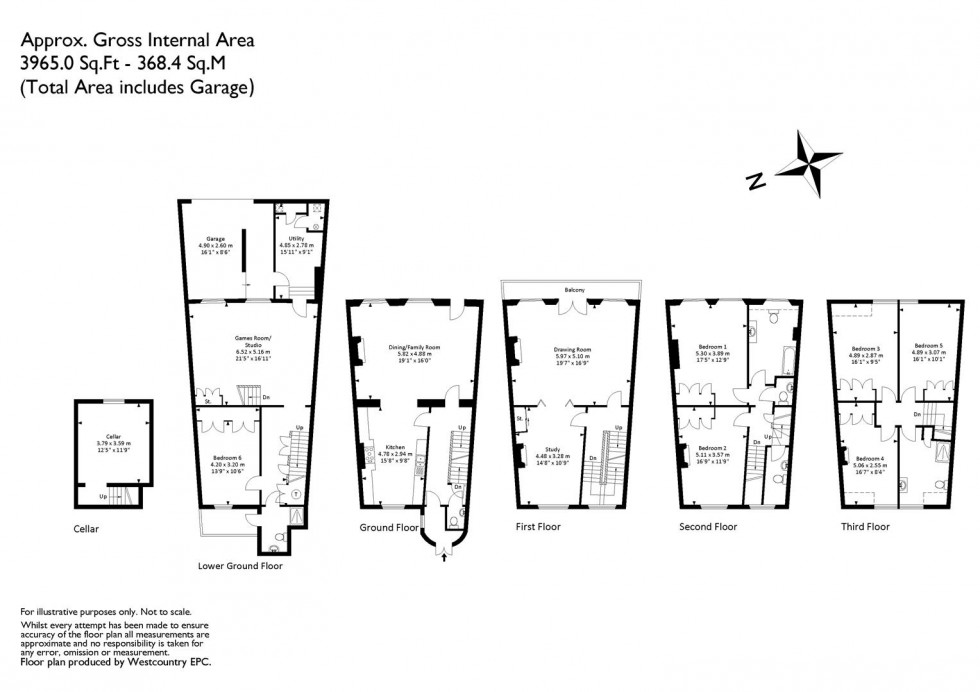 Floorplan for The Paragon, Clifton, Bristol, BS8