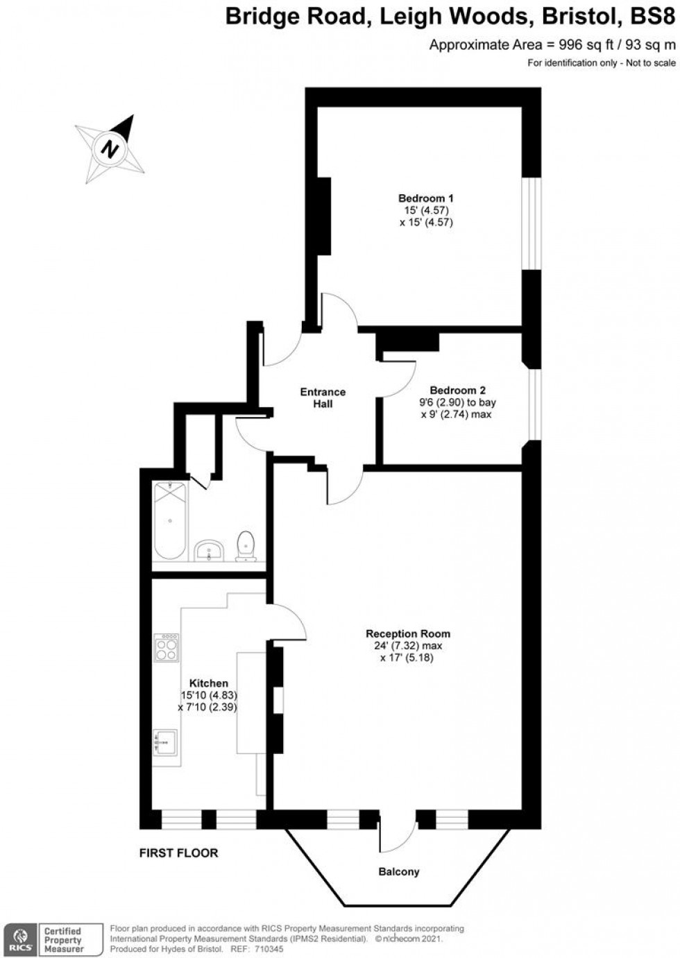 Floorplan for Bridge Road, Leigh Woods, Bristol