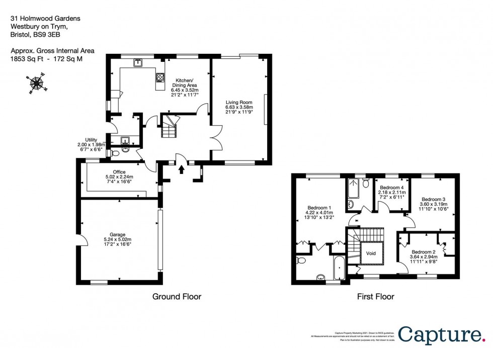 Floorplan for Holmwood Gardens, Westbury On Trym, Bristol, BS9