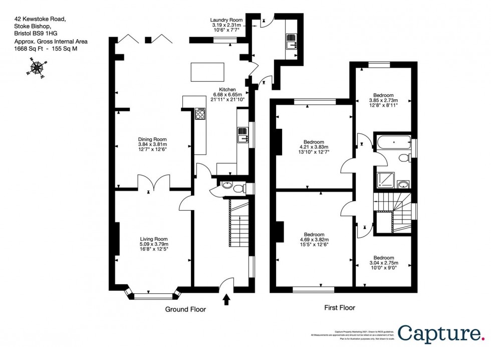 Floorplan for Kewstoke Road, Bristol