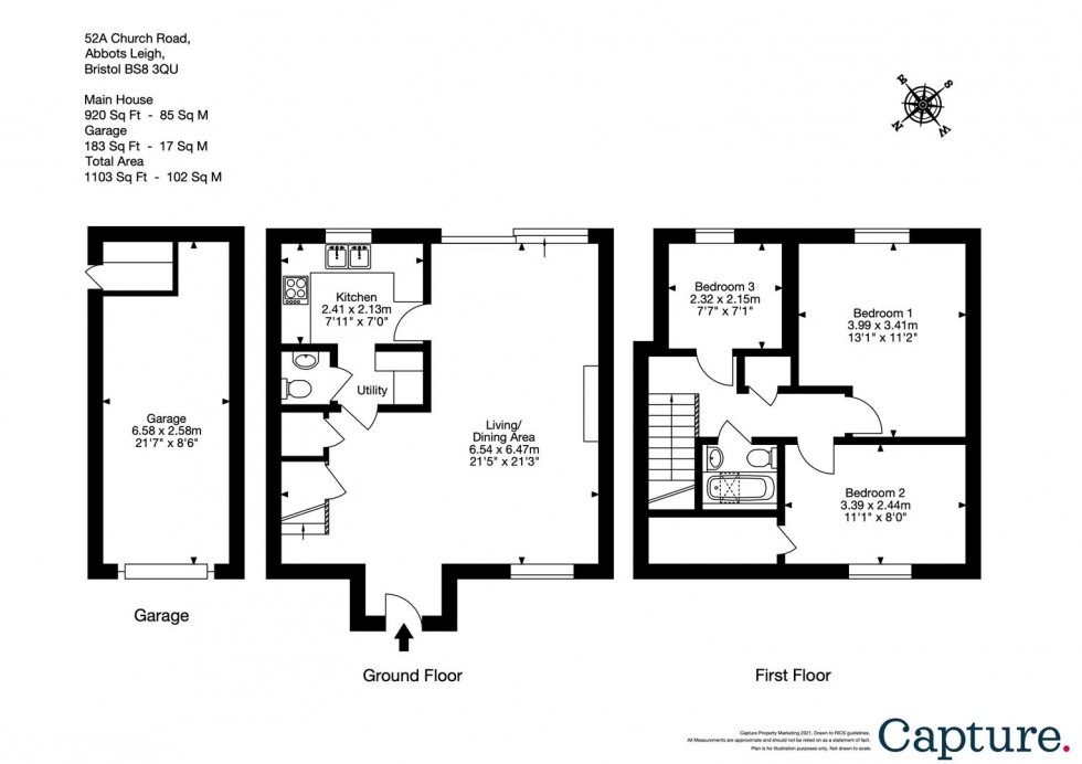 Floorplan for Abbots Leigh, Bristol, BS8