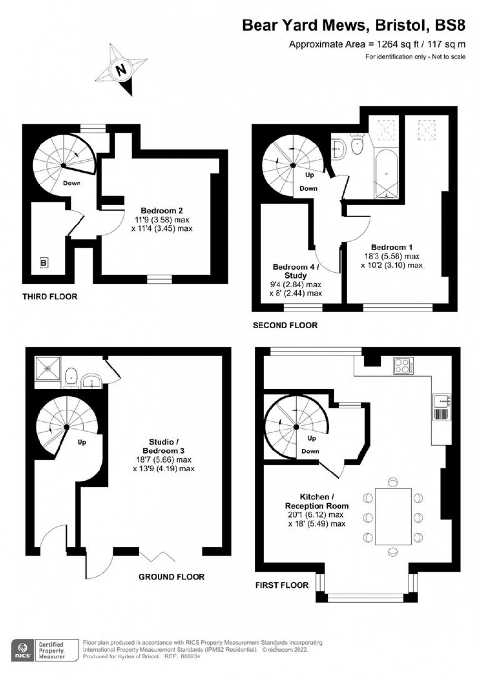 Floorplan for Bear Yard Mews, Hotwells, Bristol, BS8