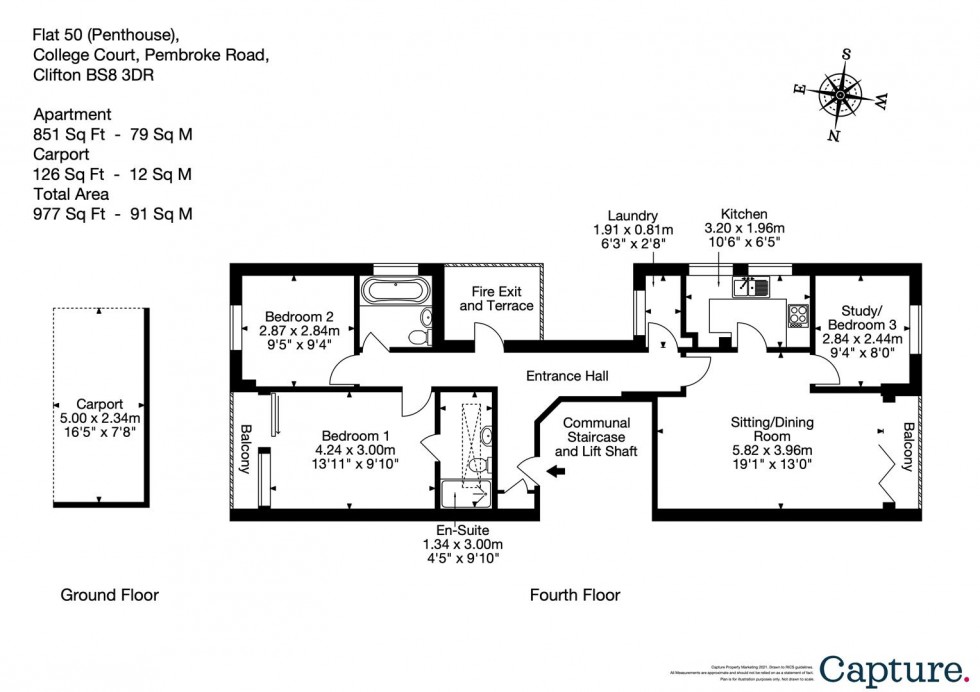 Floorplan for Pembroke Road, Clifton, Bristol, BS8