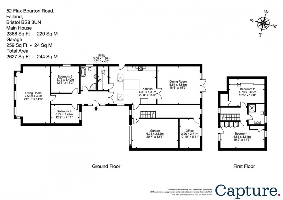 Floorplan for Flax Bourton Road, Failand, Bristol