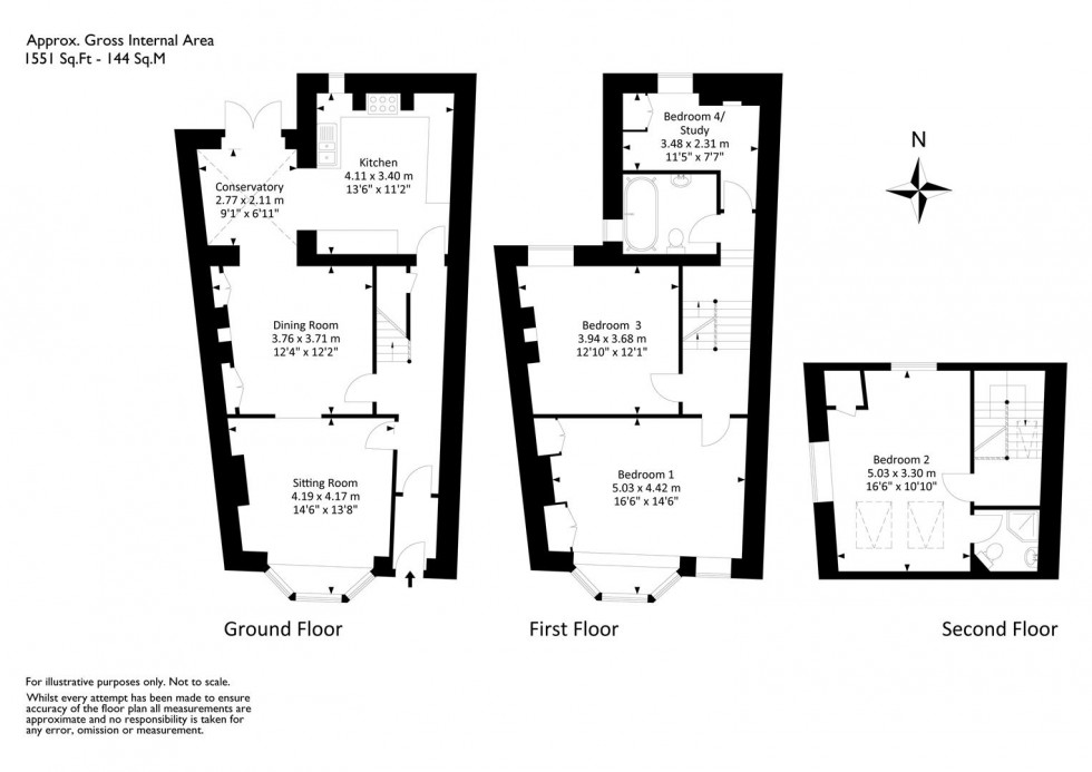 Floorplan for Cornwallis Avenue, Clifton, Bristol, BS8