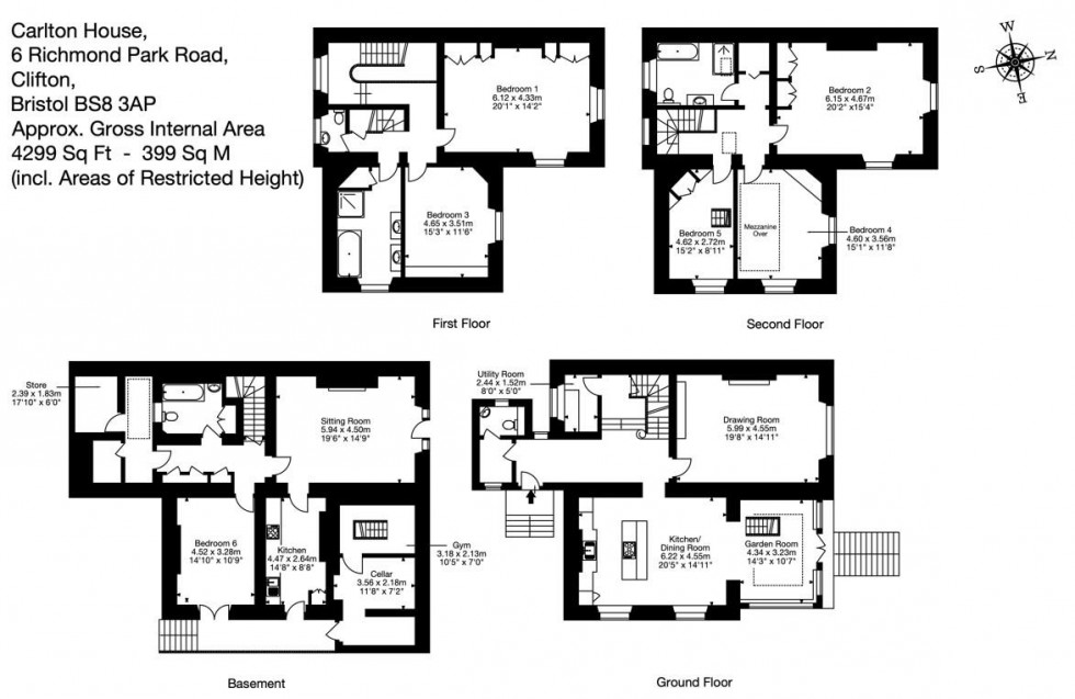 Floorplan for Richmond Park Road, Clifton, Bristol, BS8