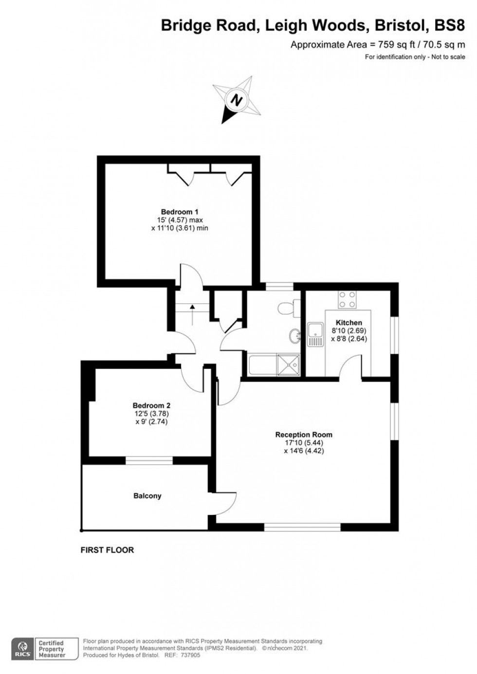 Floorplan for Bridge Road, Leigh Woods, Bristol, BS8