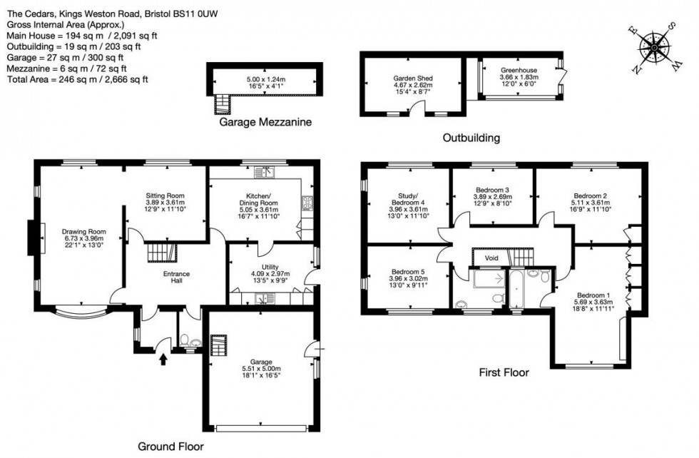 Floorplan for Kings Weston Road, Kingsweston, Bristol