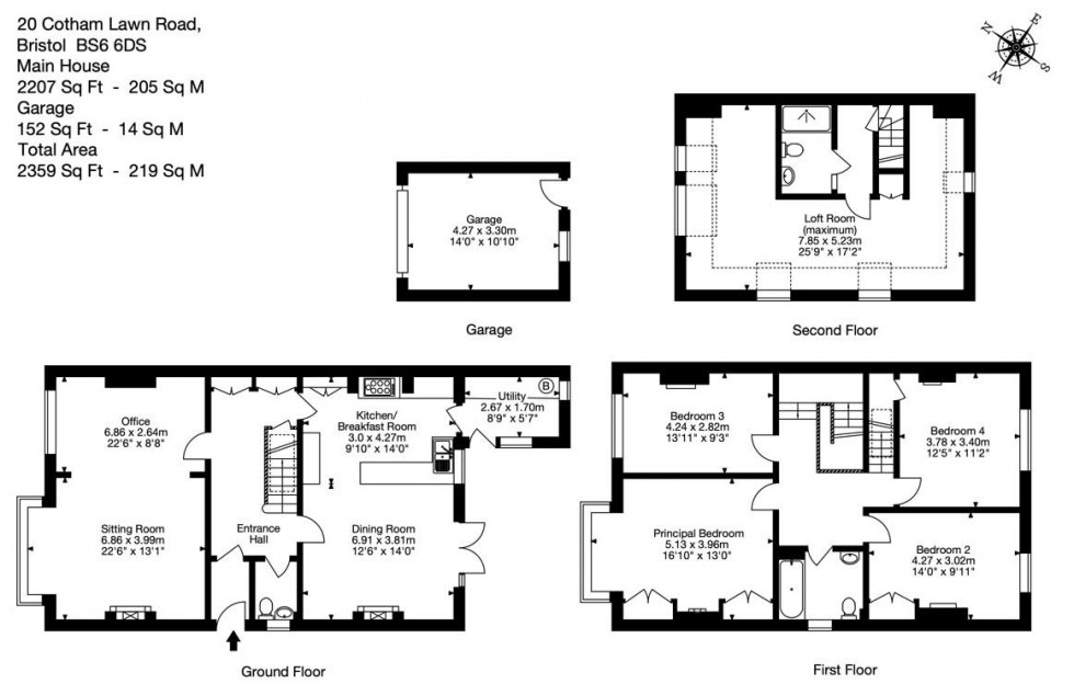 Floorplan for Cotham Lawn Road, Cotham, Bristol, BS6