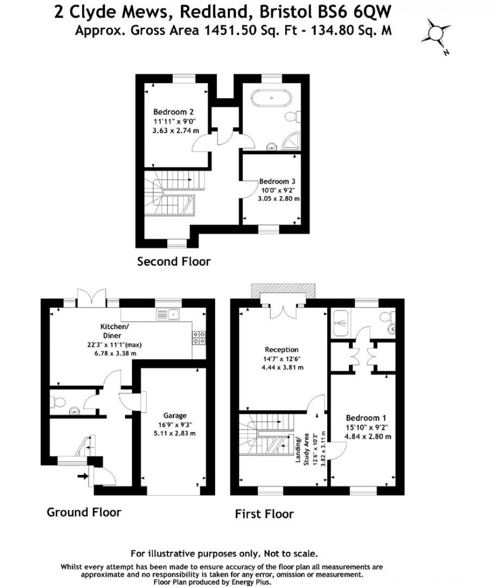 Floorplan for Clyde Mews, Redland, Bristol, BS6