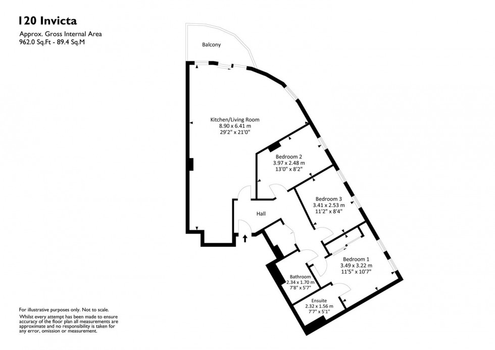 Floorplan for Millennium Promenade, Harbourside, Bristol, BS1