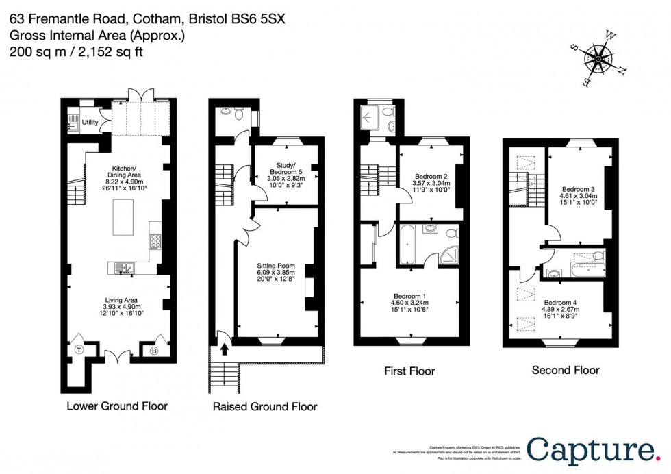 Floorplan for Fremantle Road, Cotham, Bristol, BS6