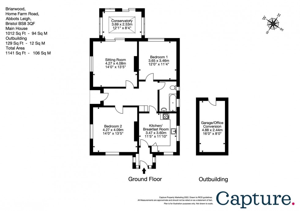 Floorplan for Home Farm Road, Abbots Leigh, Bristol, BS8