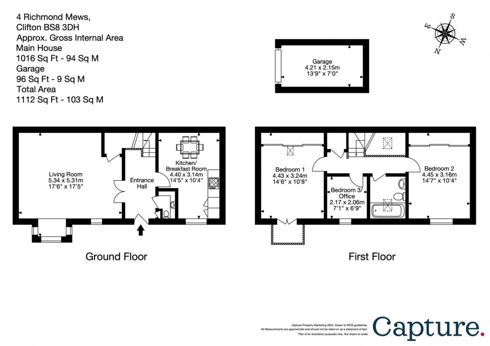 Floorplan for Richmond Mews, Clifton, Bristol, BS8