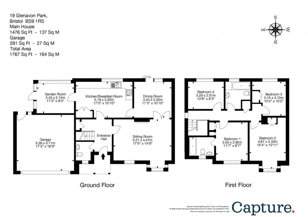 Floorplan for Glenavon Park, Stoke Bishop, Bristol, BS9