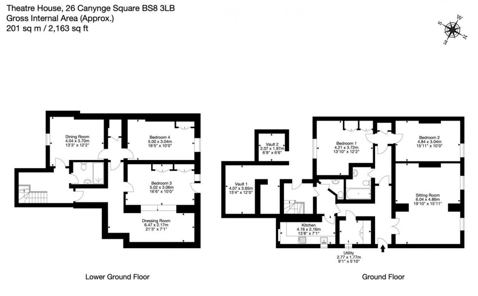 Floorplan for Percival Road, Clifton, Bristol