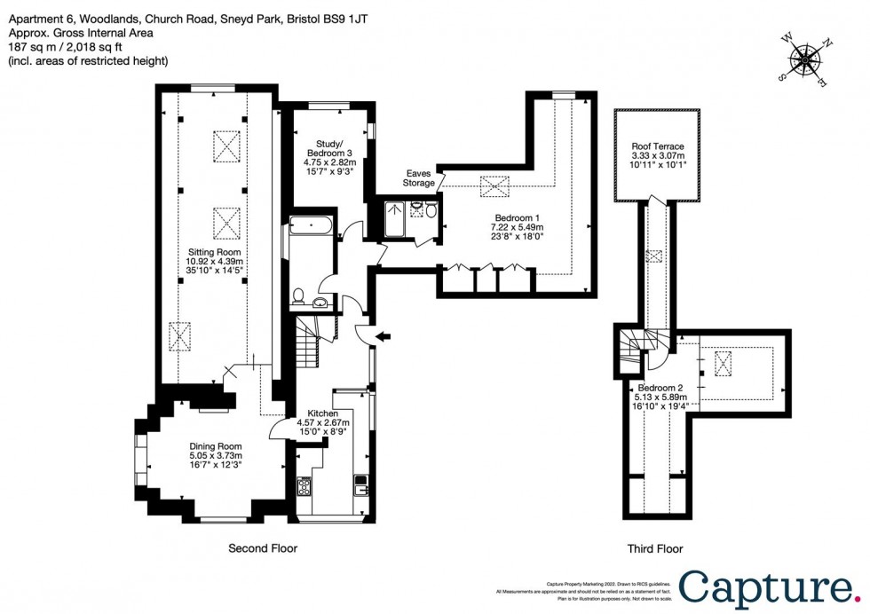 Floorplan for Church Road, Stoke Bishop, Bristol, BS9