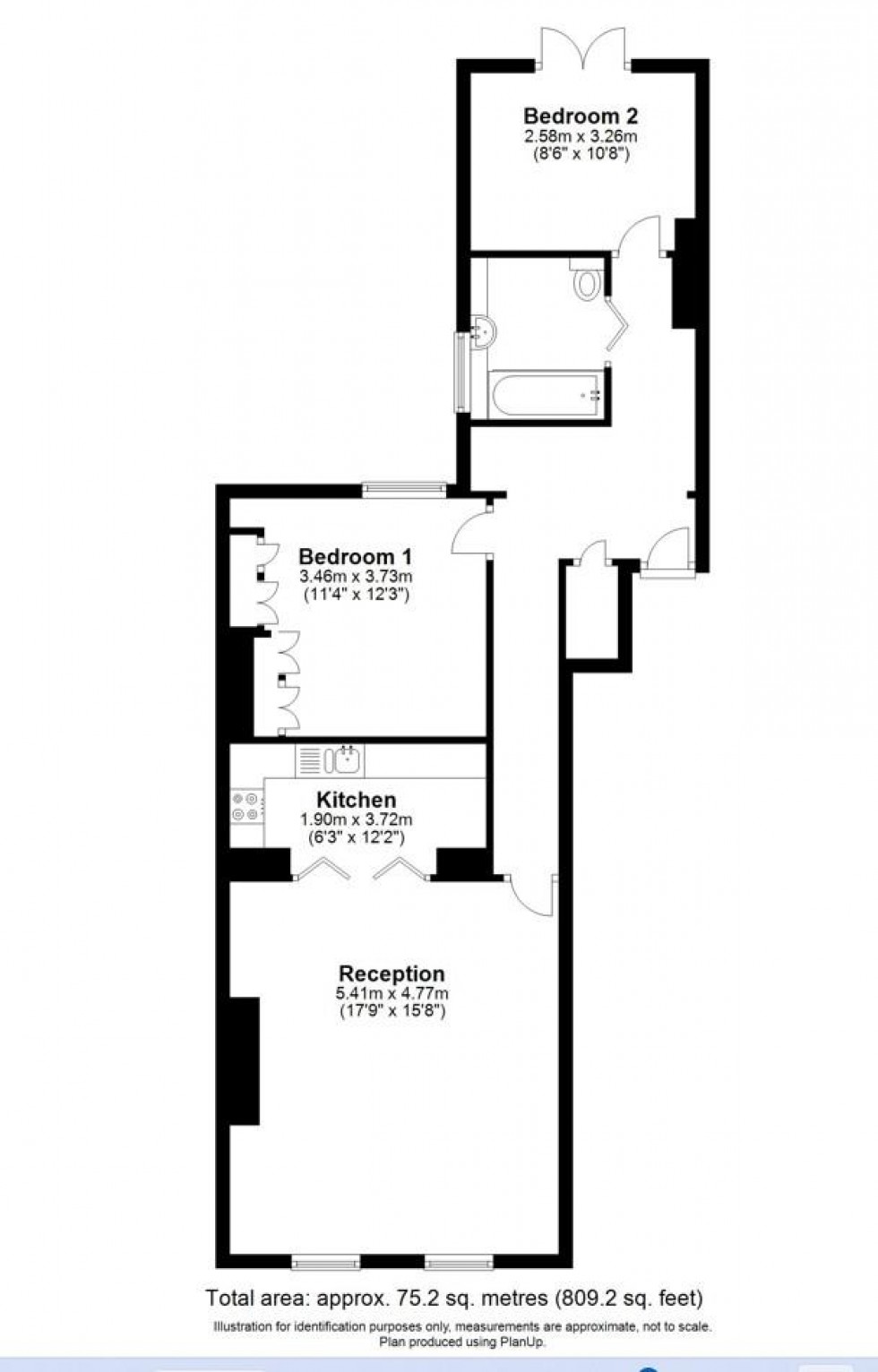 Floorplan for West Mall, Clifton, Bristol, BS8