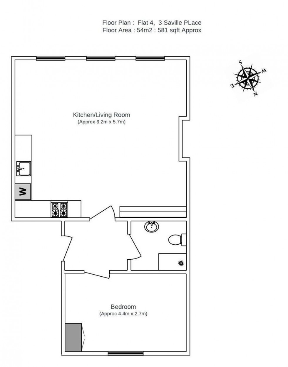 Floorplan for Saville Place, Clifton, BS8