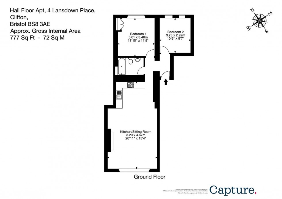 Floorplan for Lansdown Place, Clifton, BS8
