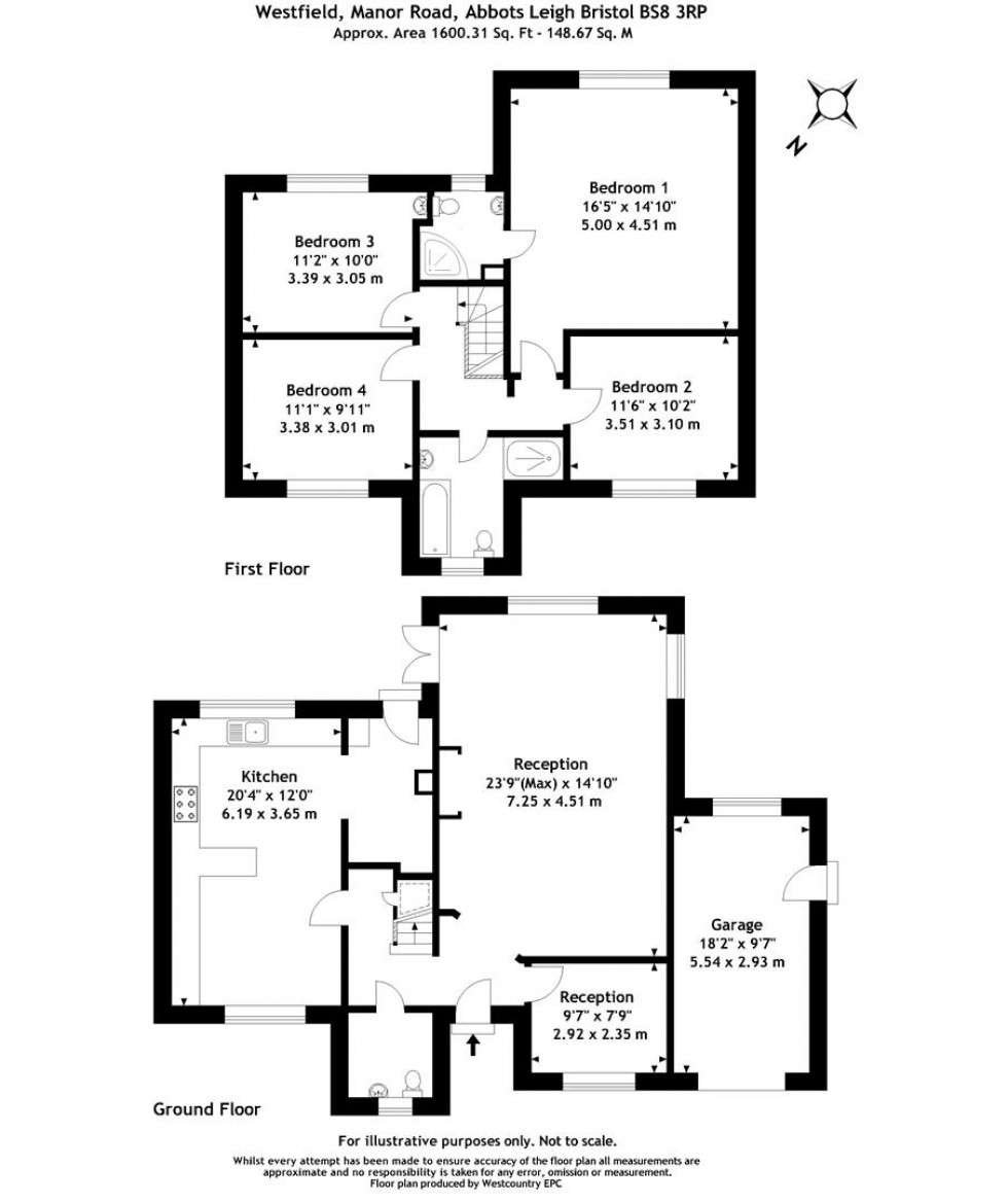 Floorplan for Manor Road, Abbots Leigh, Bristol, BS8