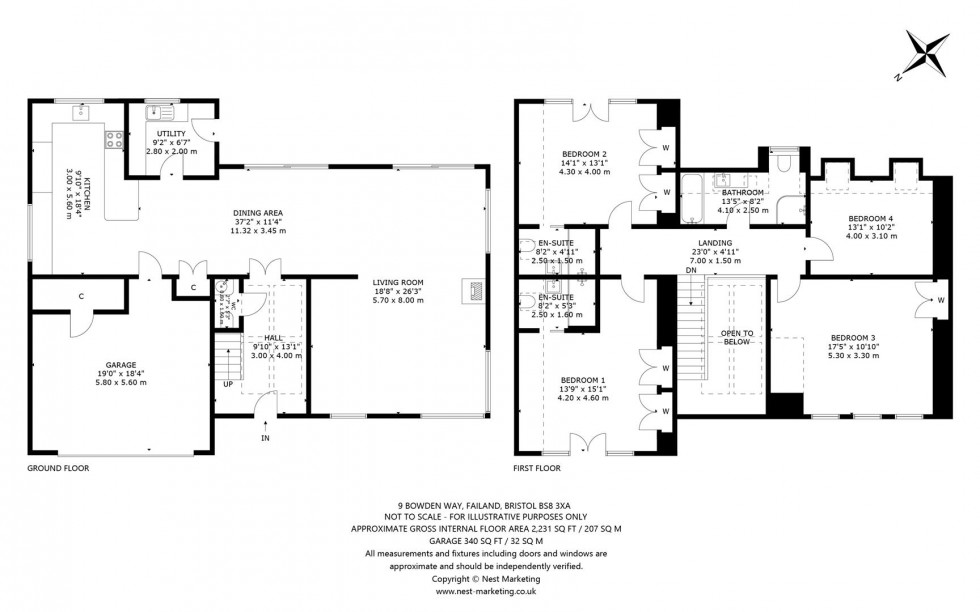 Floorplan for Bowden Way, Failand, Bristol, BS8