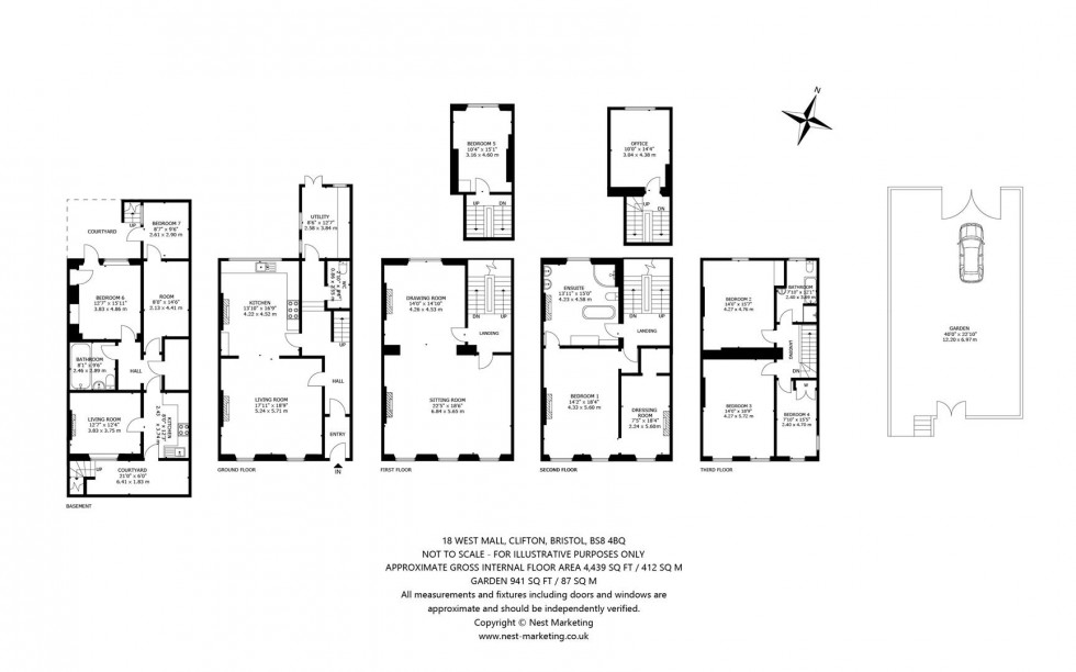 Floorplan for West Mall, Clifton, Bristol, BS8