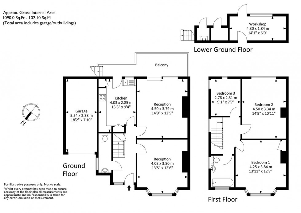 Floorplan for Parrys Close, Stoke Bishop, Bristol, BS9