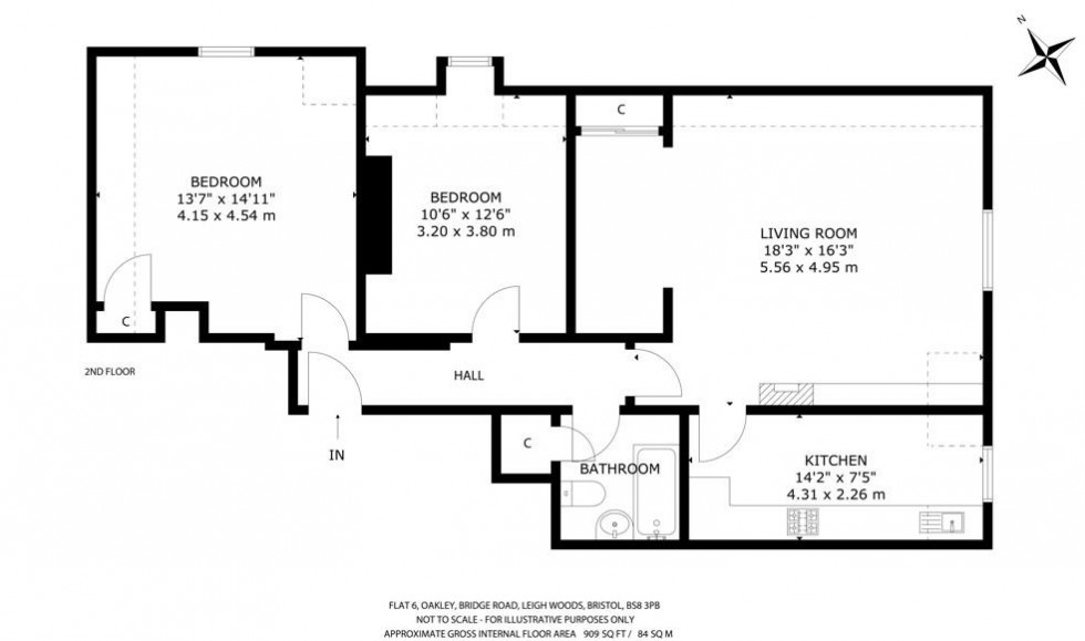 Floorplan for Leigh Woods, Bristol, BS8