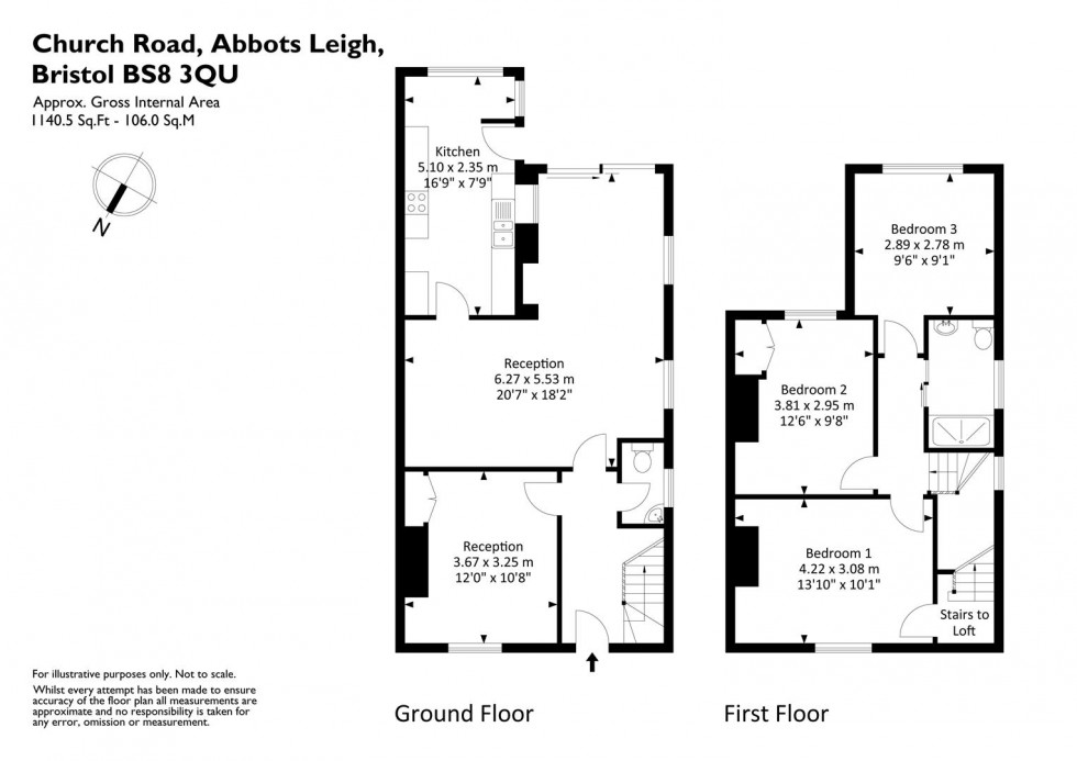 Floorplan for Church Road, Abbots Leigh, Bristol, BS8