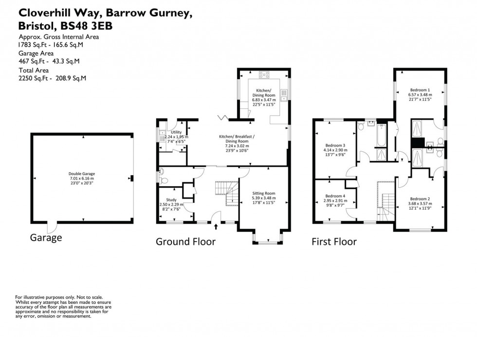 Floorplan for Clover Hill Way, Barrow Gurney, Bristol, BS48
