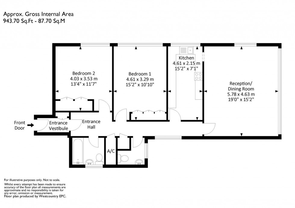Floorplan for Harley Place, Clifton, Bristol, BS8