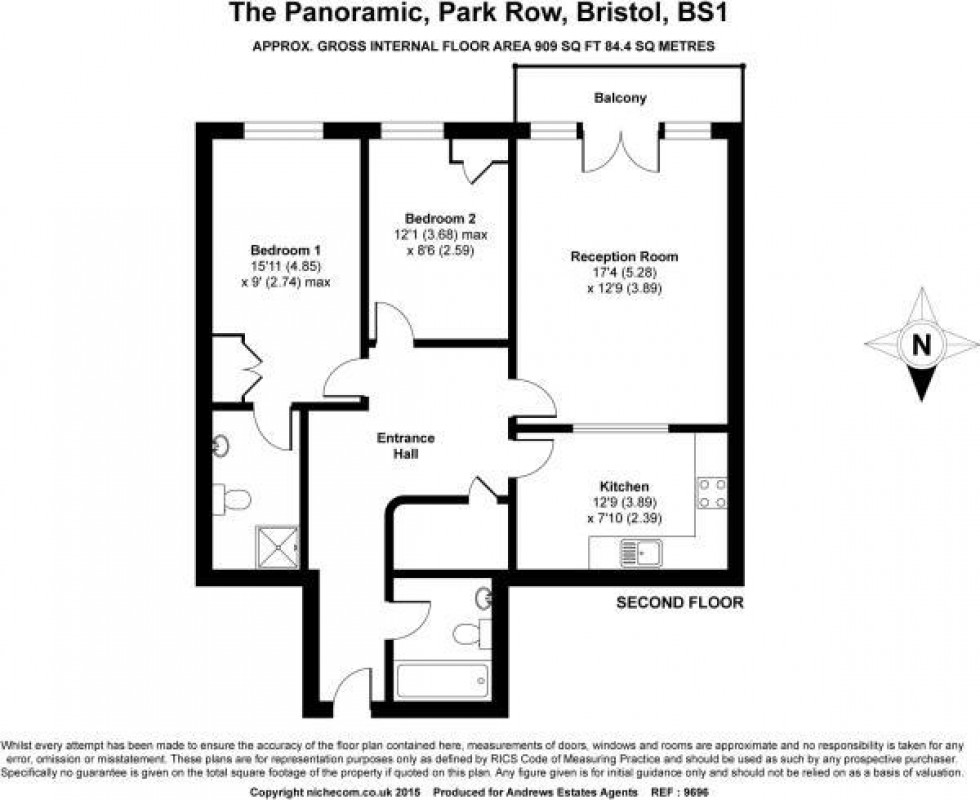 Floorplan for Park Row, Bristol, BS1