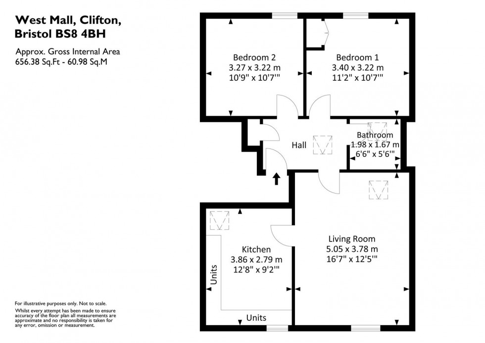 Floorplan for West Mall, Bristol