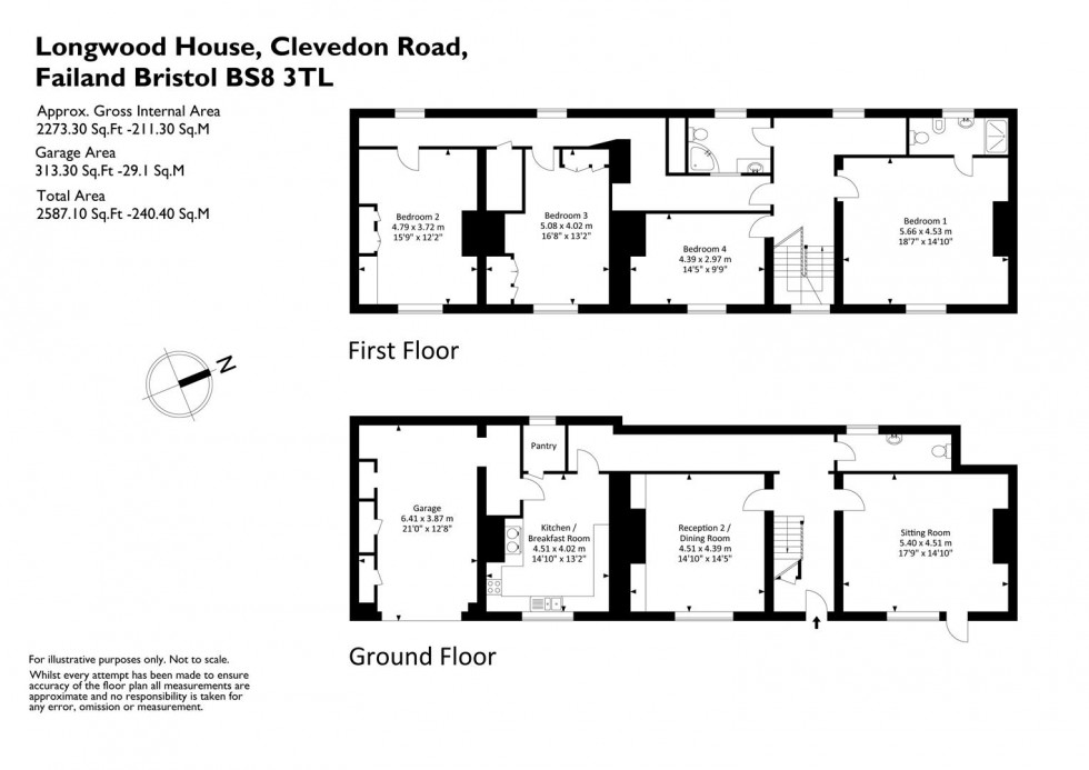 Floorplan for Clevedon Road, Failand, Bristol, BS8