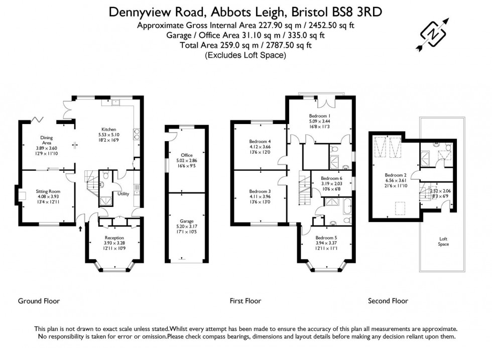 Floorplan for Dennyview Road, Abbots Leigh, Bristol, BS8