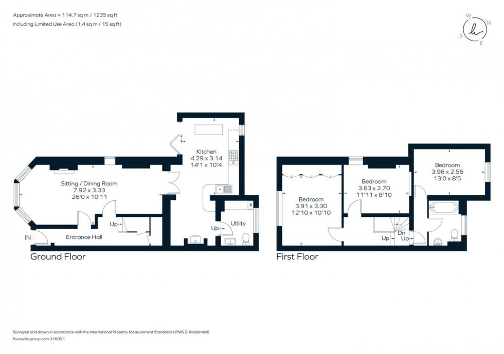 Floorplan for Ambra Vale East, Clifton Wood, Bristol, BS8