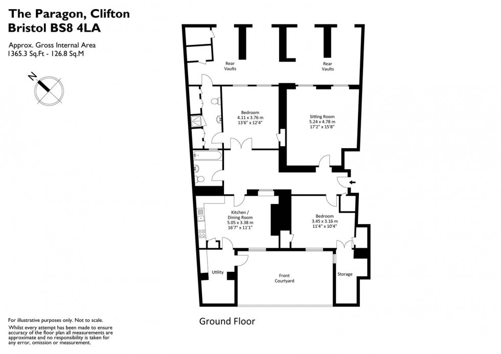 Floorplan for The Paragon, Clifton, Bristol, BS8
