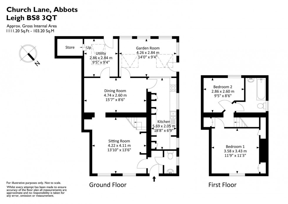 Floorplan for Church Road, Abbots Leigh, Bristol, BS8