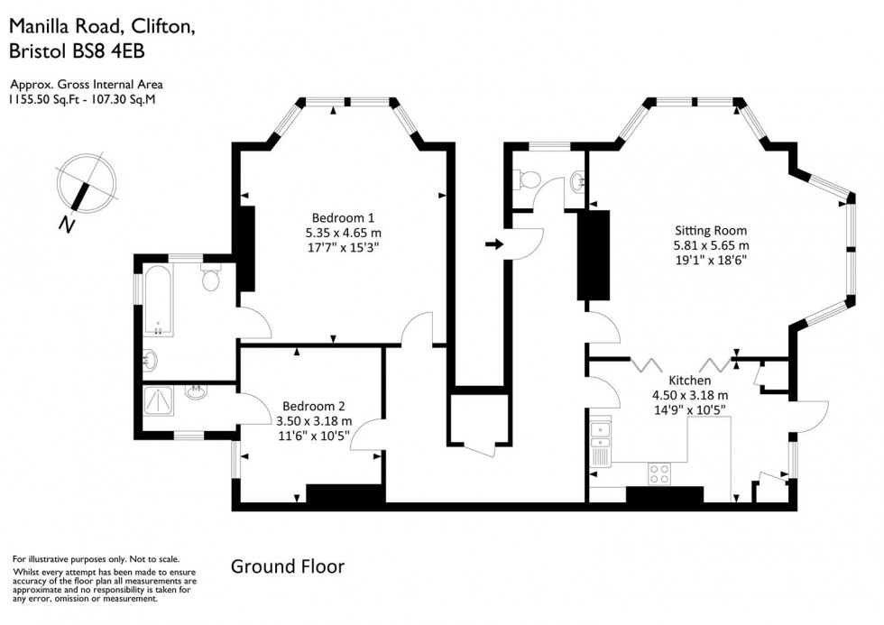 Floorplan for Manilla Road, Clifton, Bristol, BS8