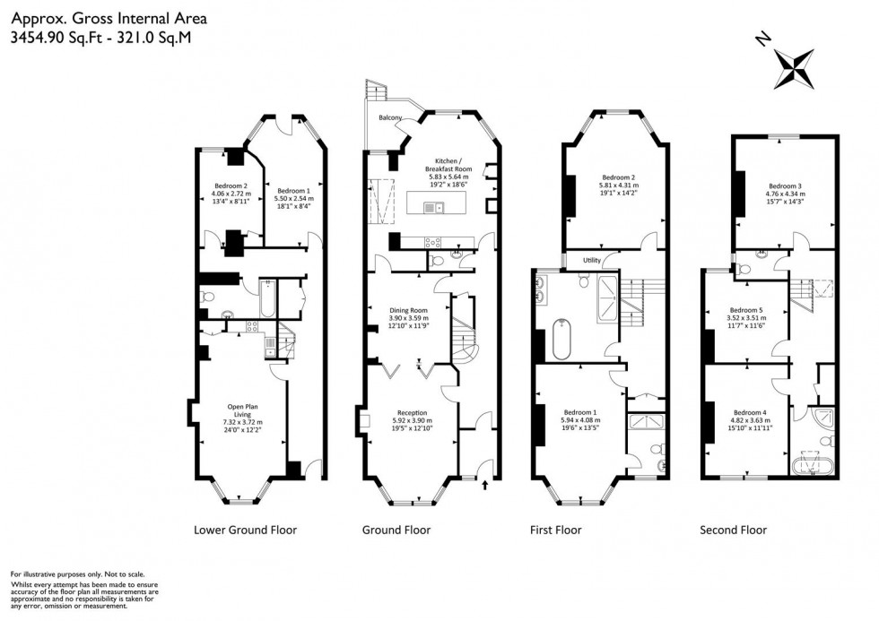 Floorplan for Grange Road, Clifton, Bristol, BS8