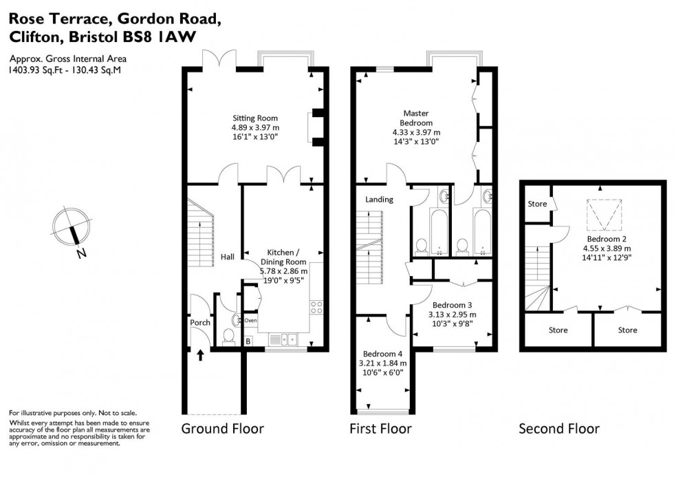 Floorplan for Gordon Road, Clifton, Bristol, BS8