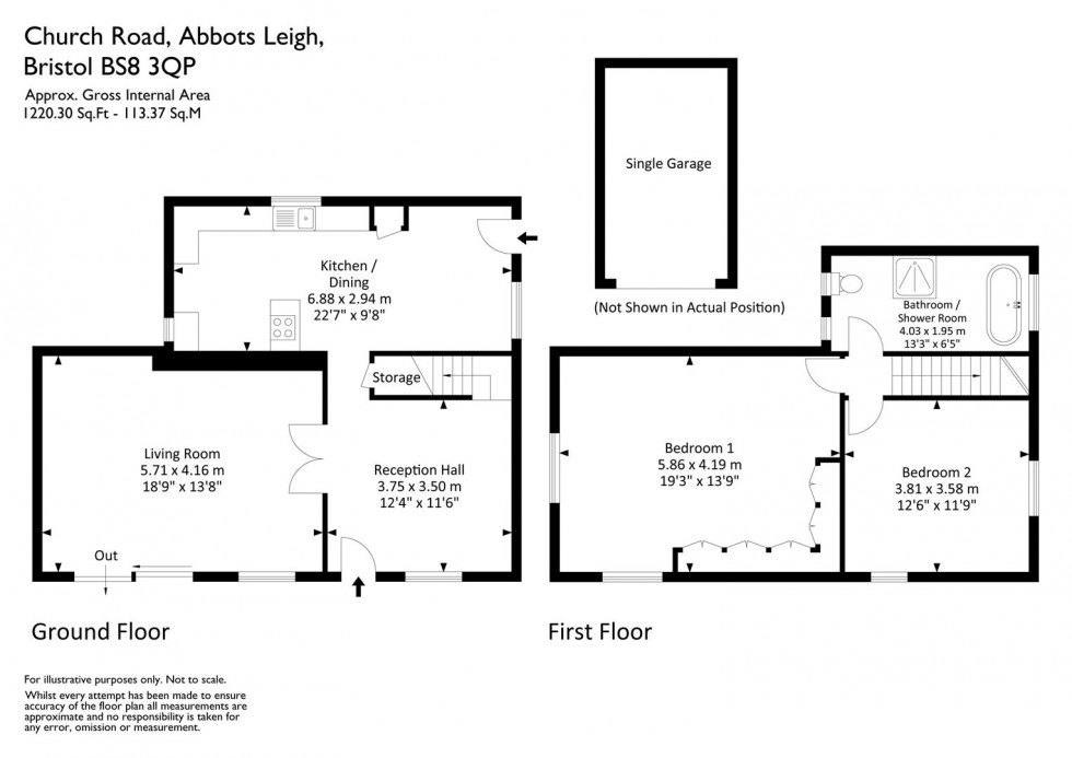 Floorplan for Church Road, Abbots Leigh, Bristol, BS8